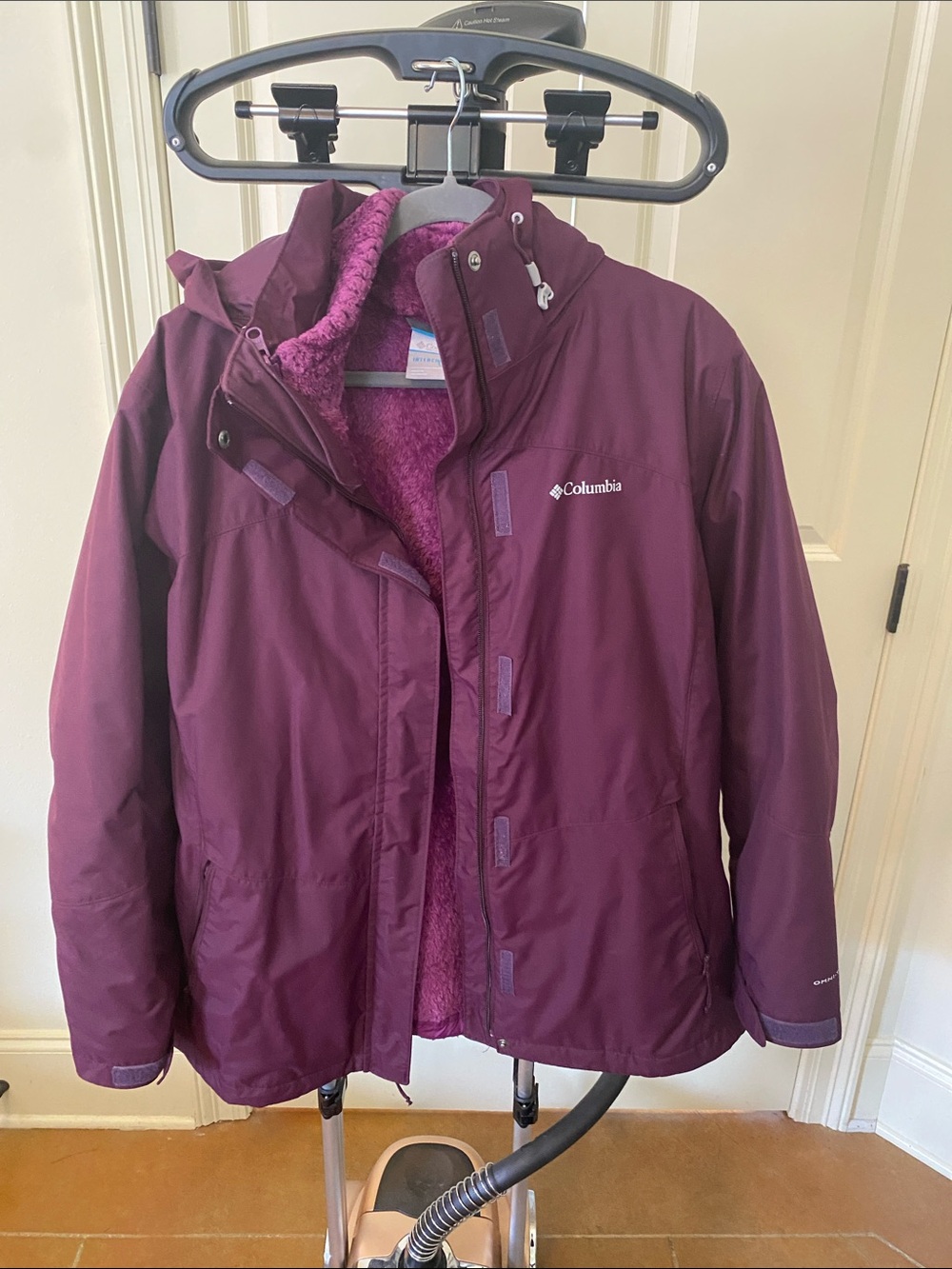 Columbia Plum Purple 2-in-1 Women's Ski Jacket with Removable Fleece